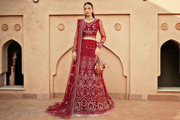 Florent Embroidered Organza Suits Unstitched 3 Piece FL25FU FL-04 - Formals Collection
