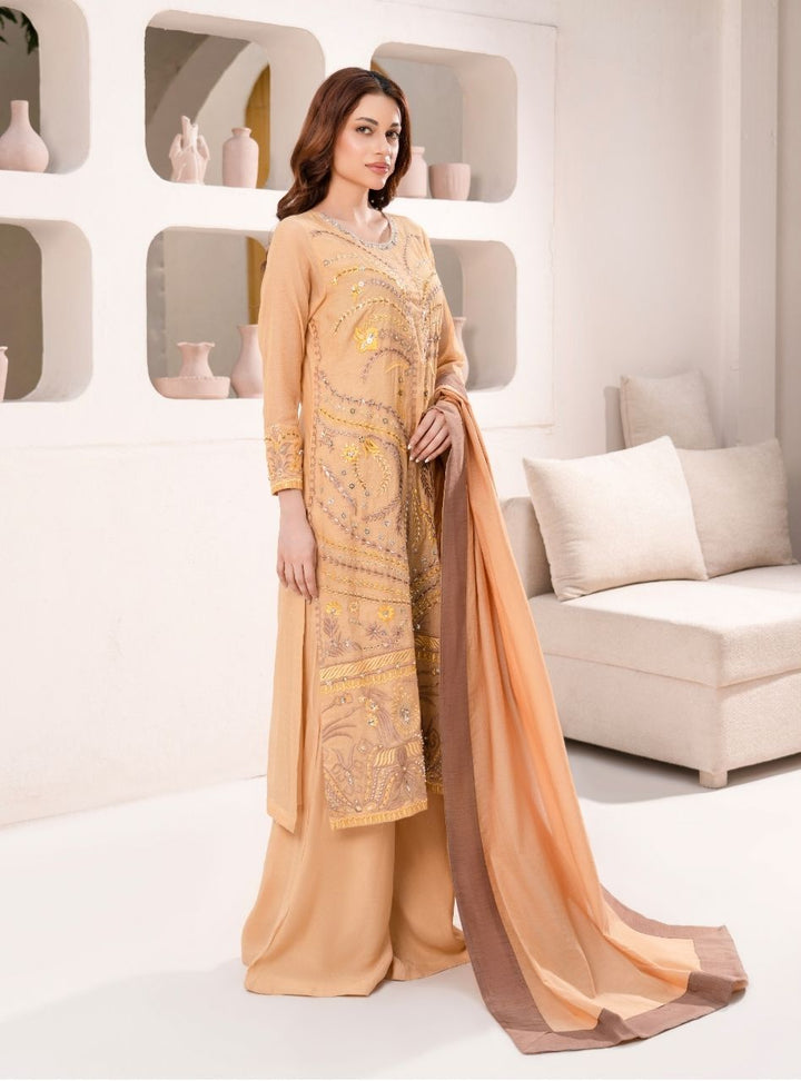 Irtiqa by Anayra Amal RTW Embroidered Paper Silk 3 Piece Suit Malhaar Festive Collection