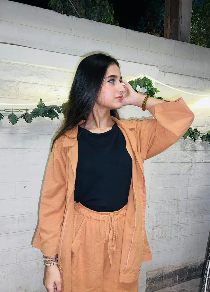 Urban Cut Pret Solid Cotton Co-Ord 2 Piece Garment Dyed C0199 - Summer Collection