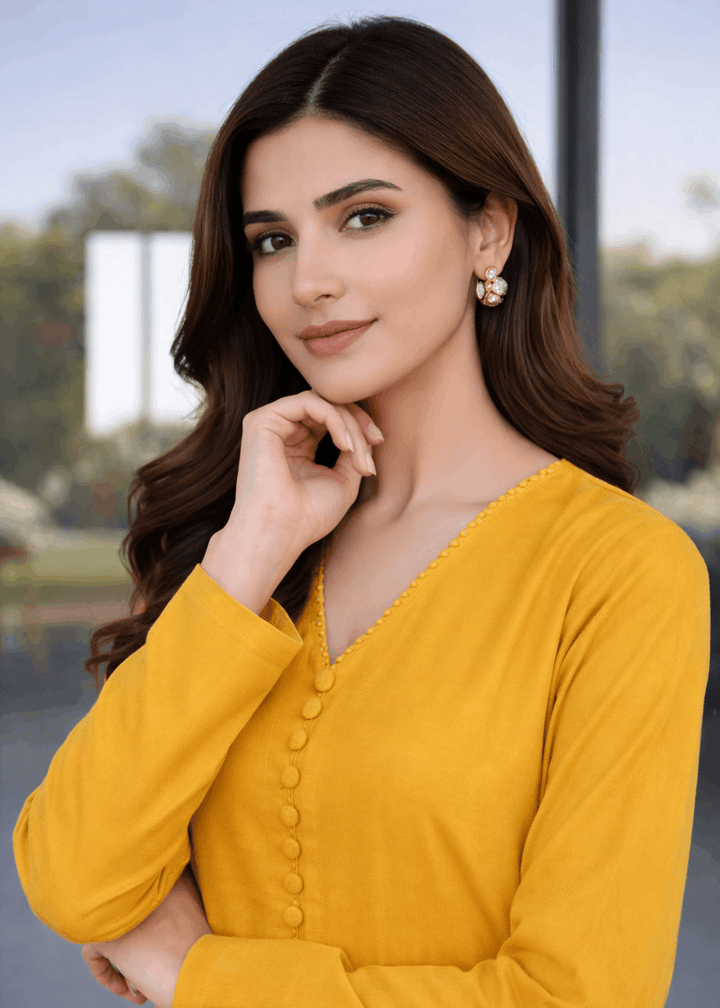 Silcot Women Pret Solids Linen 2 Piece Suit Linea Korea - Summer Collection