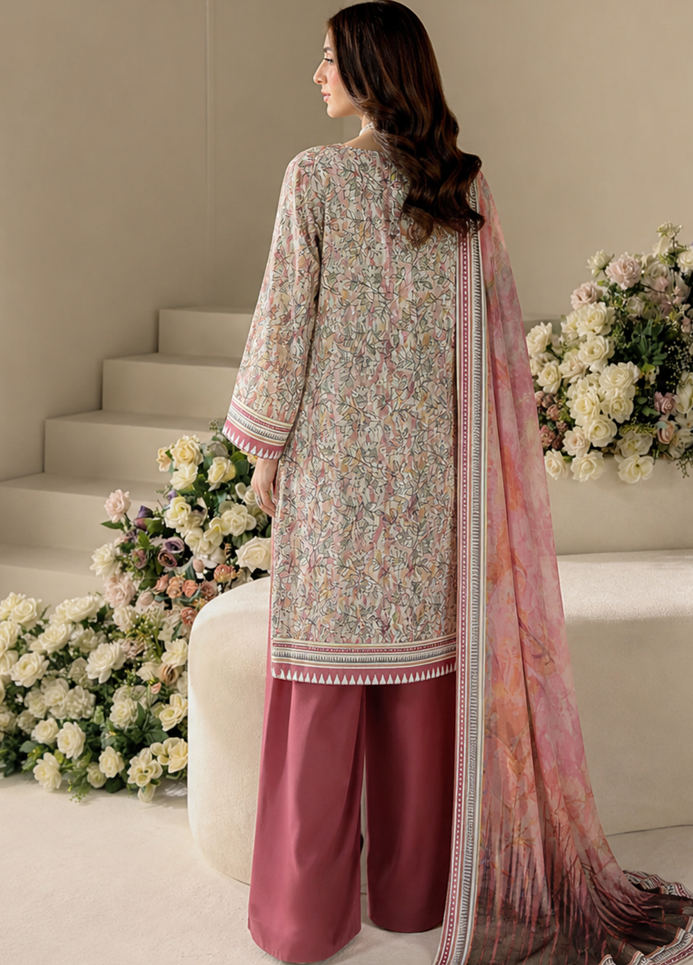 Asasa by HZ Textiles Unstitched Embroidered Lawn 3 Piece Suit AEC - 1290 Casual Collection