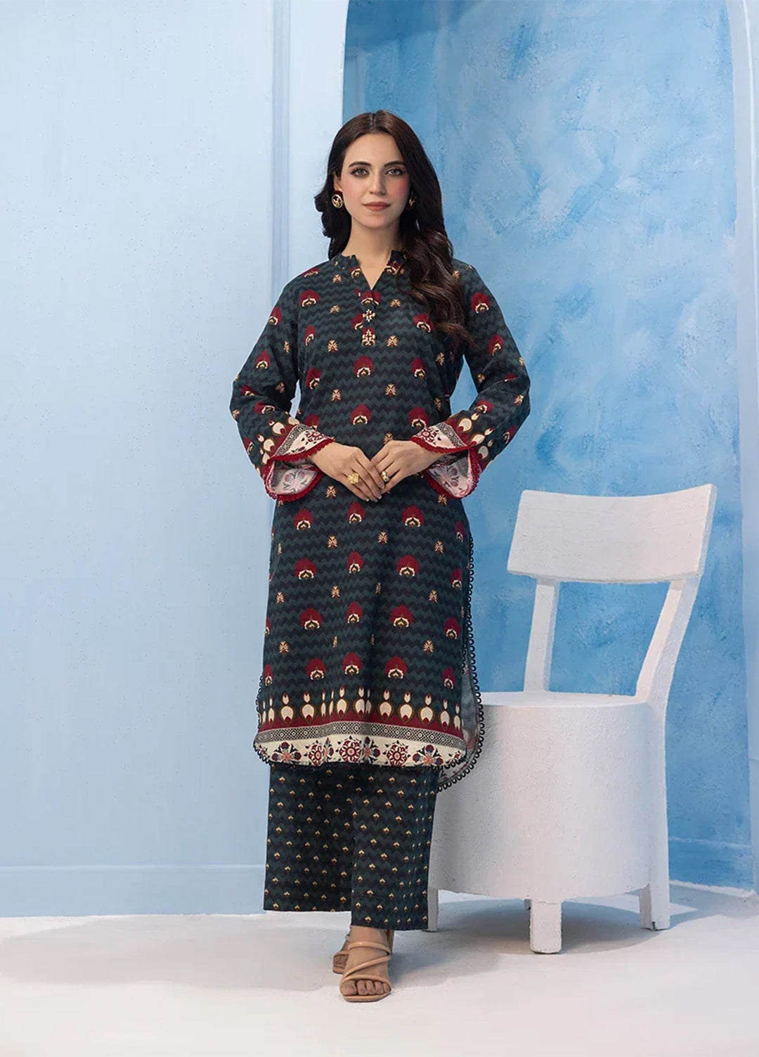 Salitex Women Printed Khaddar 2 Piece Suit SPW6DP192 - Winter Collection