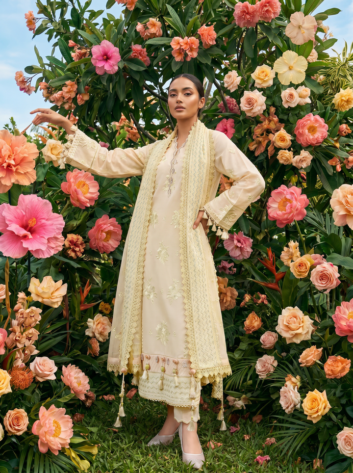 Slow Bloom by Gul Ahmed Unstitched Embroidered Lawn 3 Piece Suit GA26USB PM-62018 - Summer Collection