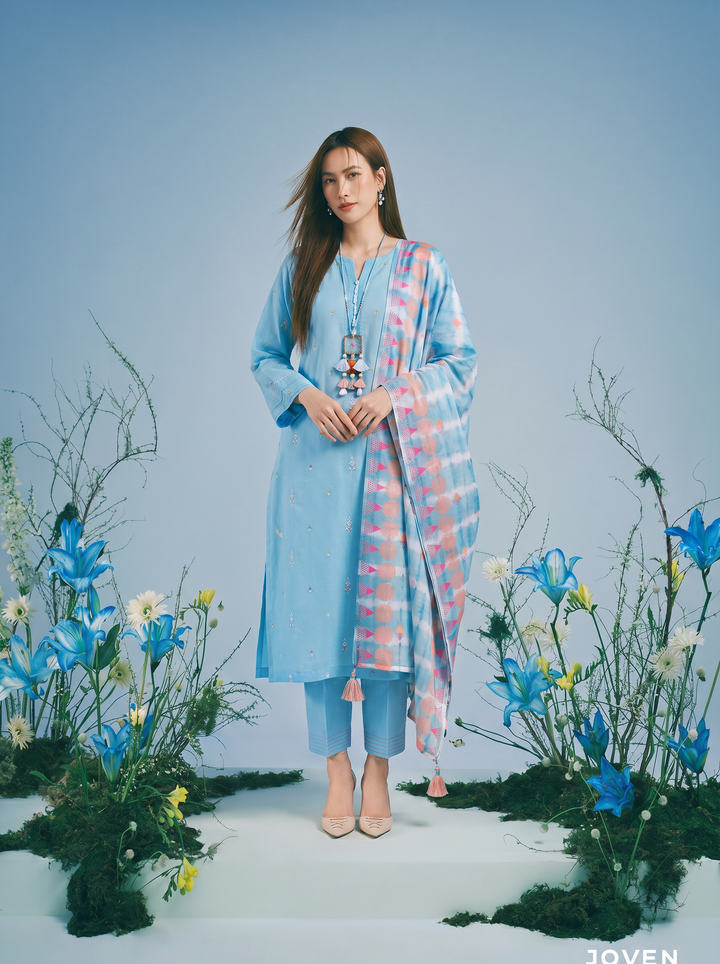 Zar Bano by Gul Ahmed Unstitched Printed Jacquard 3 Piece Suit GA26UZB MJ-52018 - Summer Collection