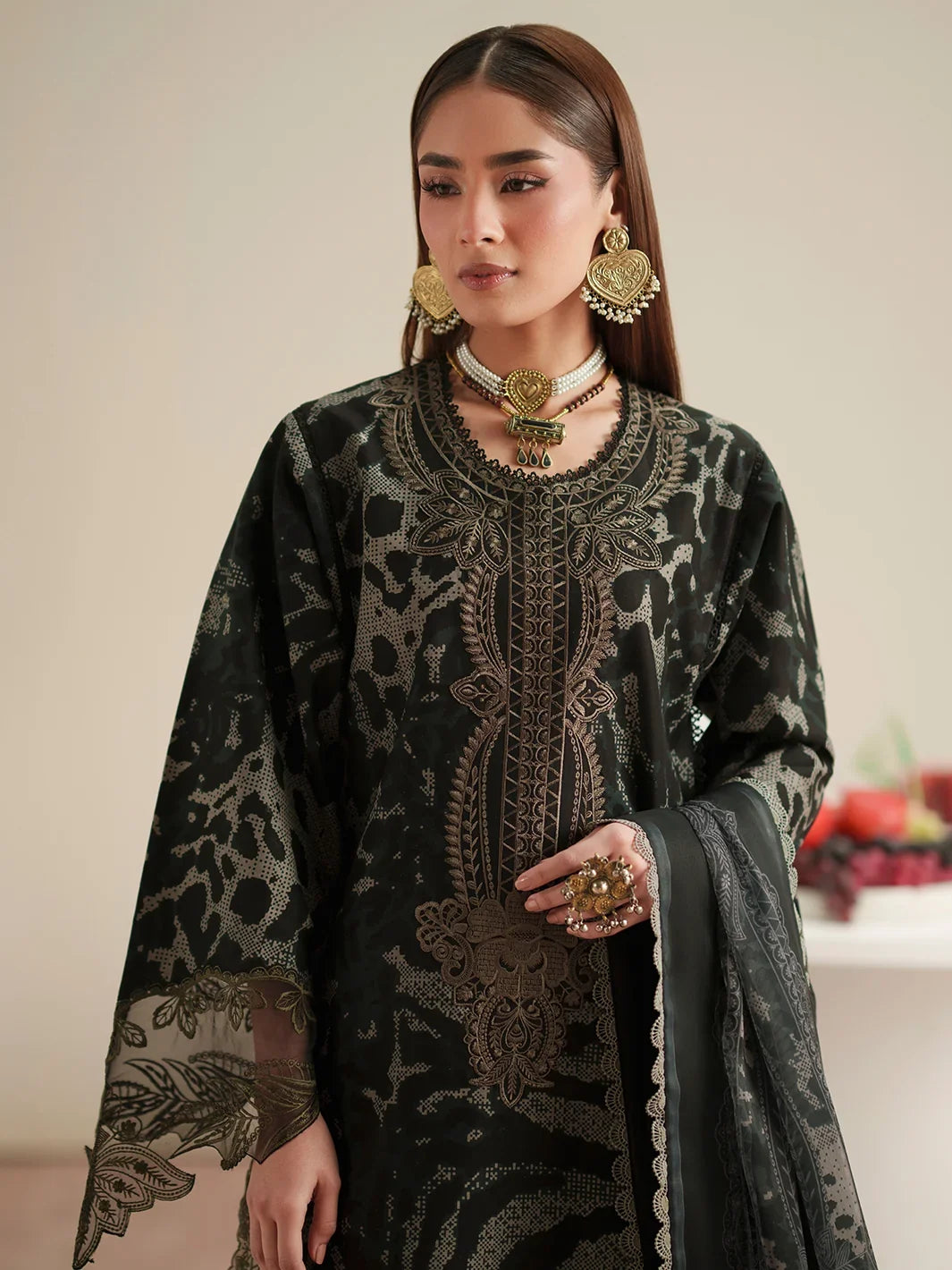 JoJo by Bin Ilyas Unstitched Embroidered Lawn 3 Piece Suit BI26UJJ D-82A - Summer Collection