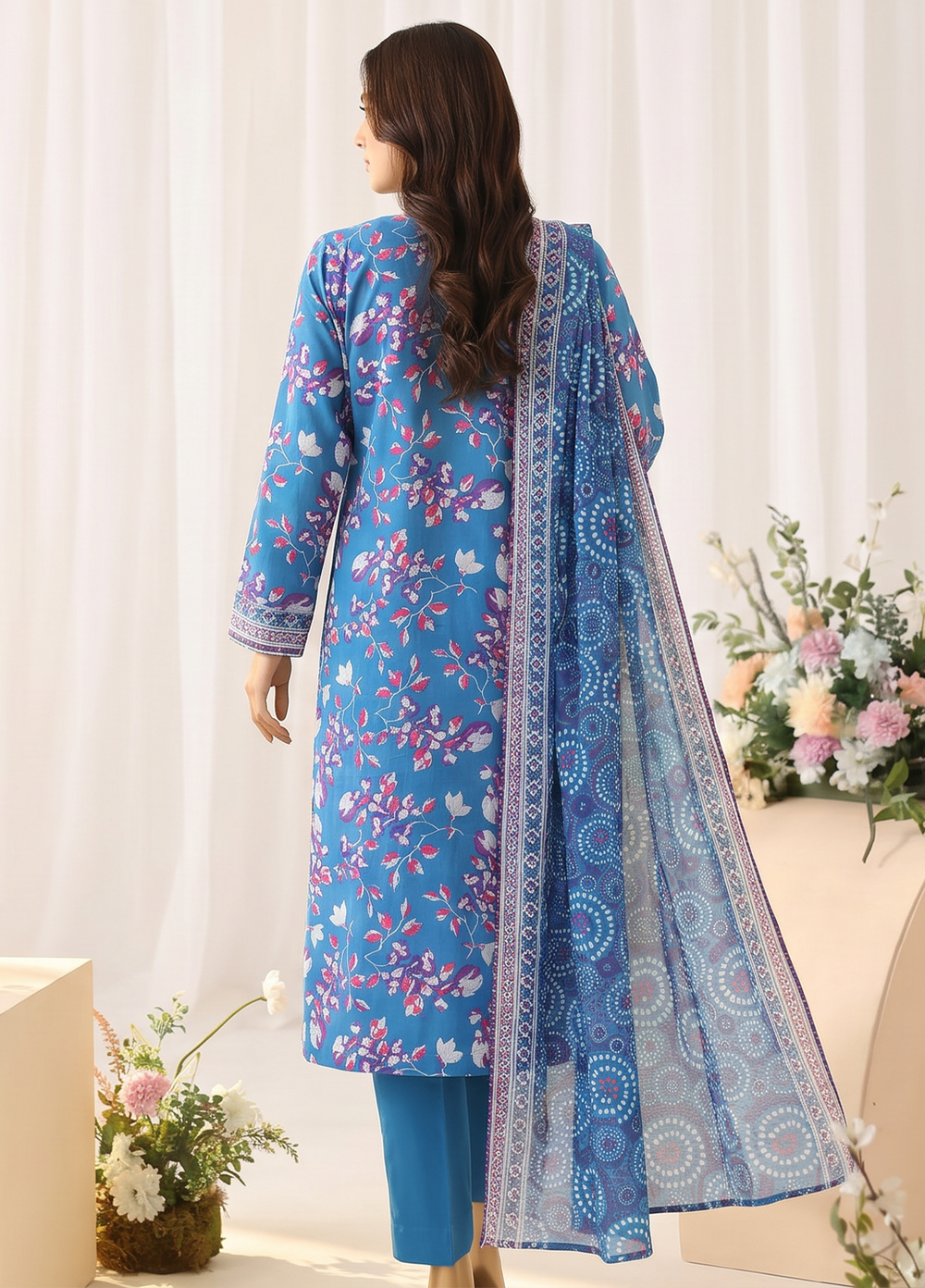 Summer Shades by HZ Textile Unstitched Printed Lawn 3 piece Suit SPC-1321 - Casual Collection