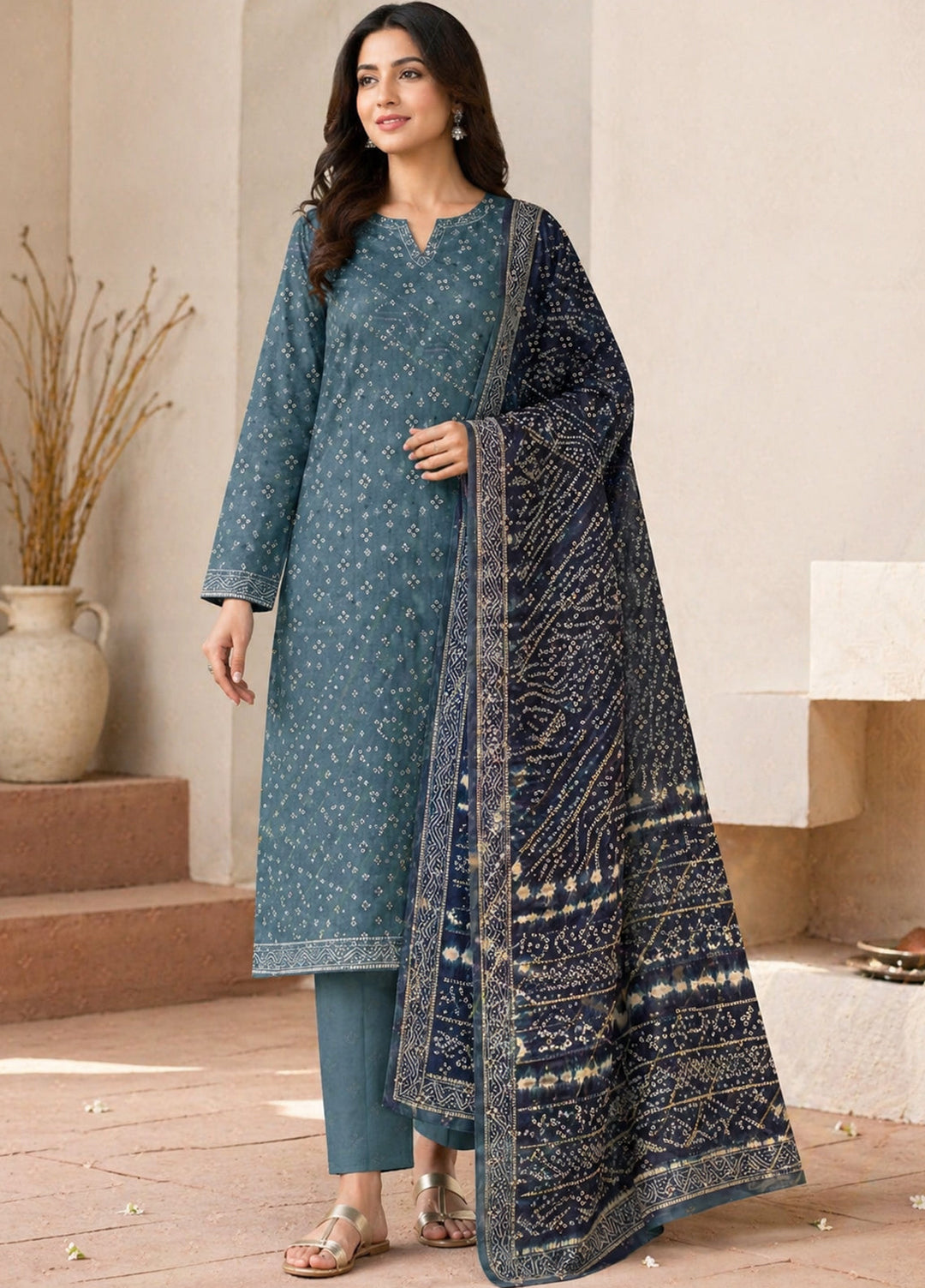 Bin Saeed Unstitched Printed Lawn 3 Piece Suit BS26ULVII S003 - Summer Collection