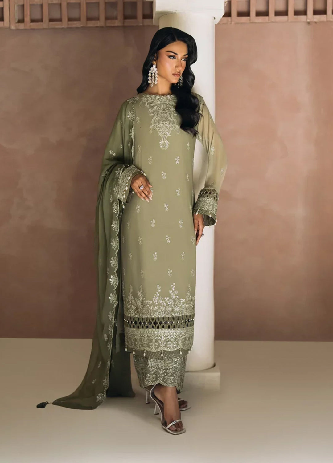 Salitex Unstitched Embroidered Chiffon 3 Piece Suit SUNS8CH513 Festive Collection