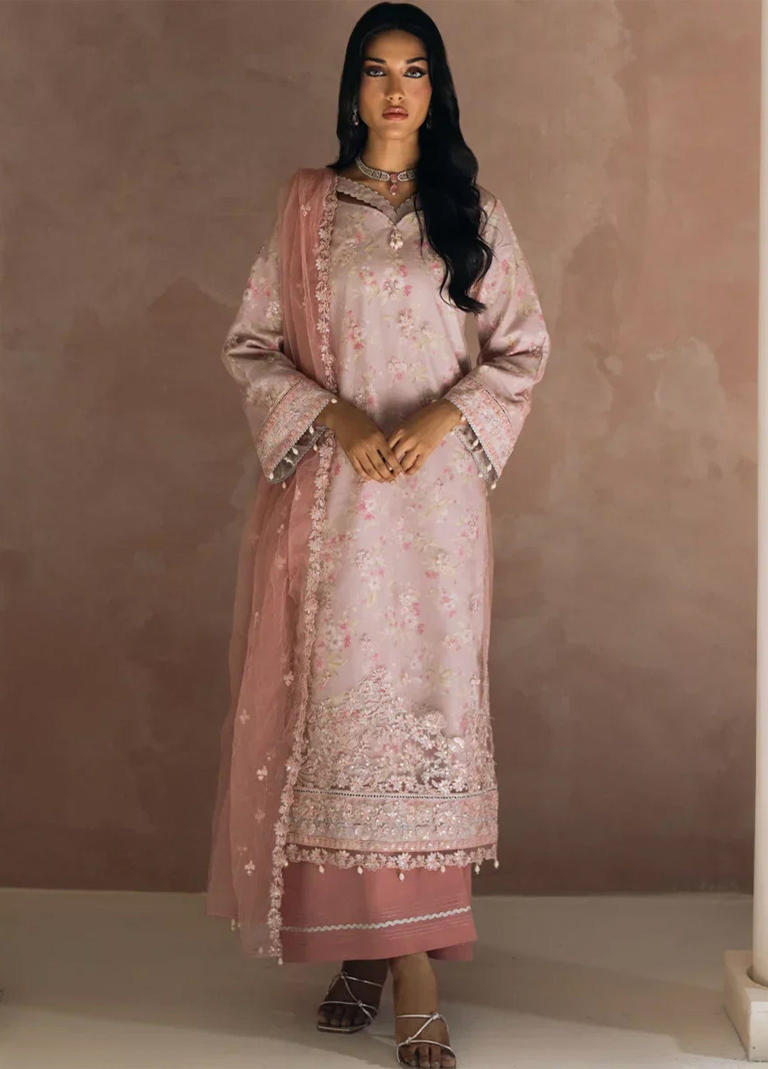 Salitex Unstitched Embroidered Chiffon 3 Piece Suit SUNS8CH522 Festive Collection