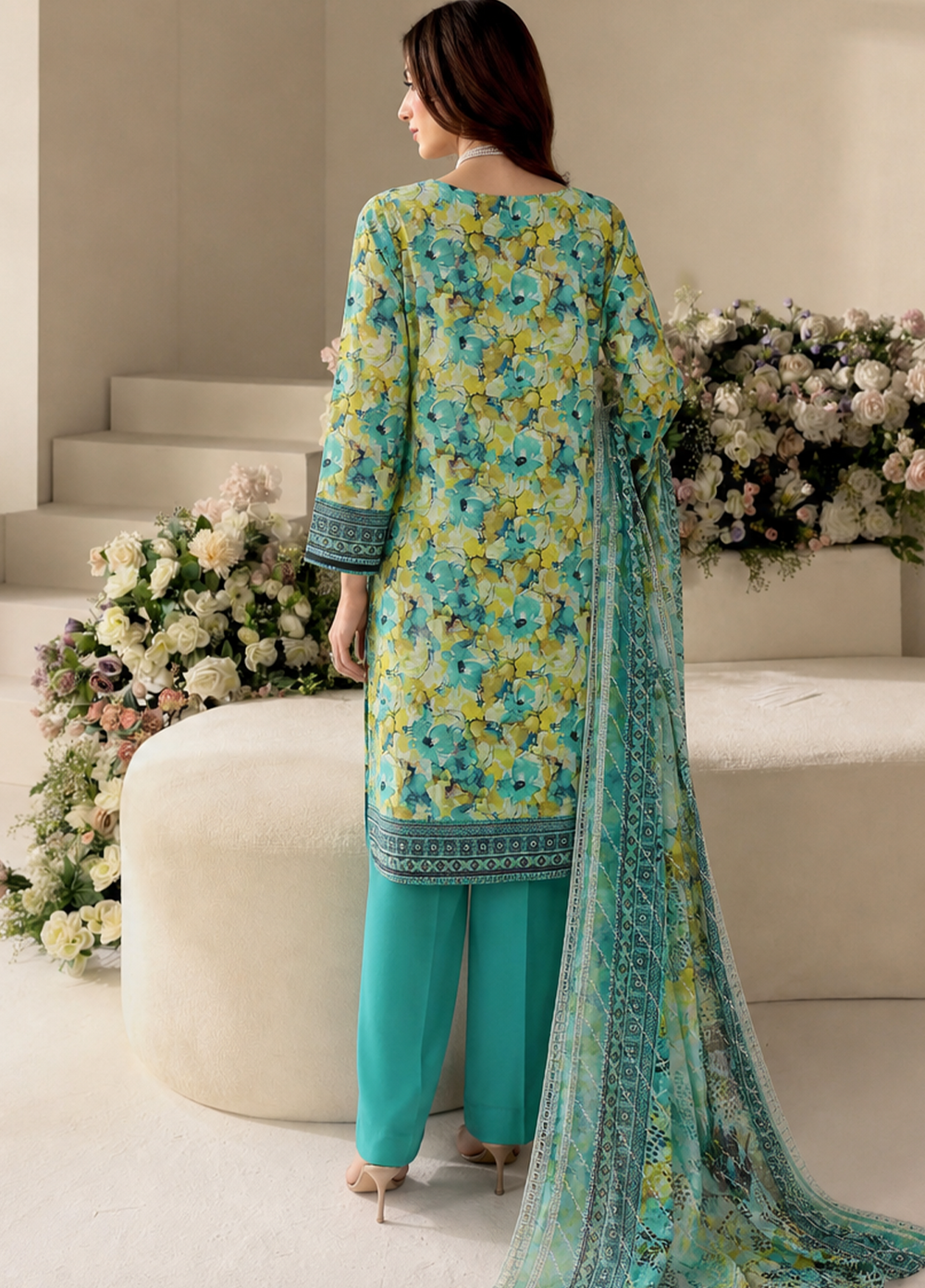 Premium Signature by HZ Textiles Unstitched Embroidered Lawn 3 Piece Suit PEC-640 Festive Collection