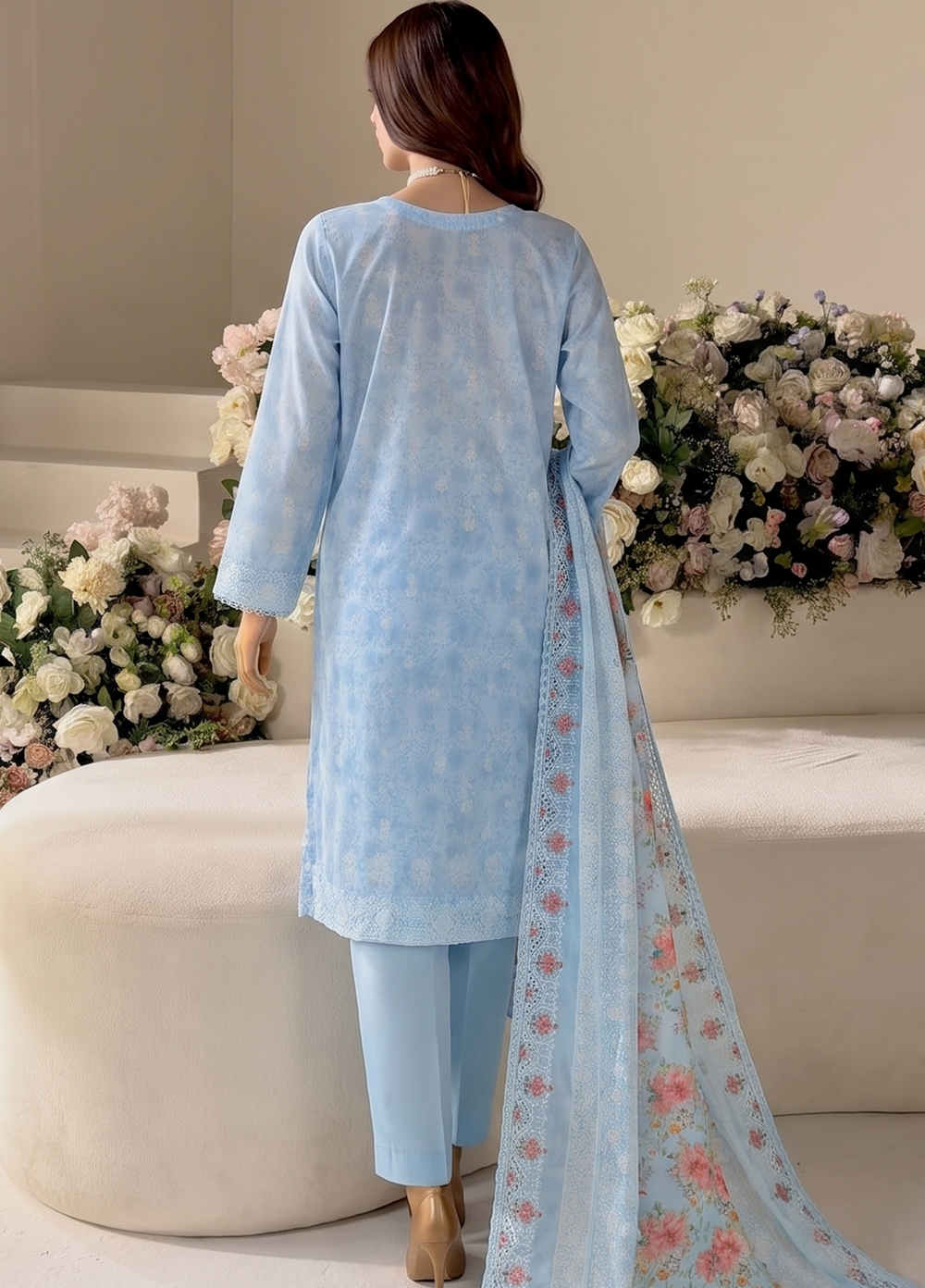 Premium Signature by HZ Textiles Unstitched Embroidered Lawn 3 Piece Suit PSE-1235 Festive Collection