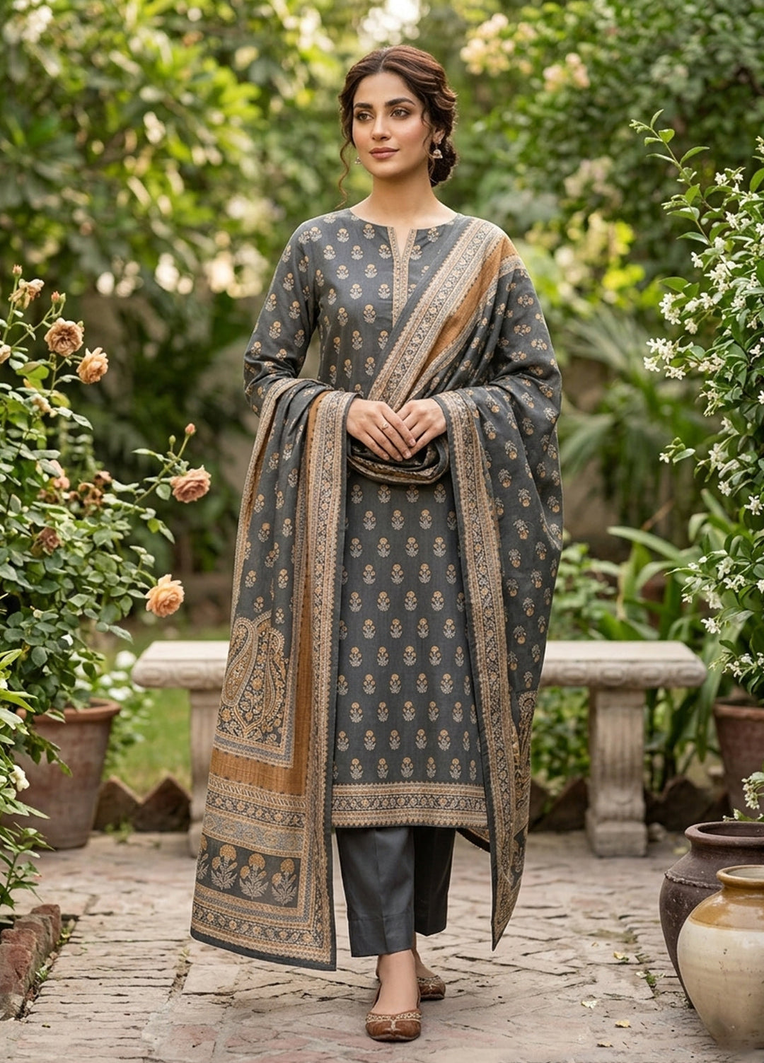 Bin Saeed Unstitched Printed Lawn 3 Piece Suit BS26UPLII D-537 - Casual Collection