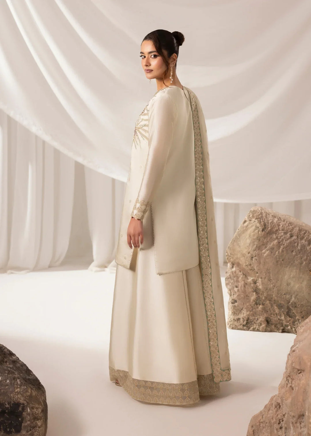 Celeste by Jamni RTW Embroidered Sheesha Silk 3 Piece Suit HALO Festive Collection