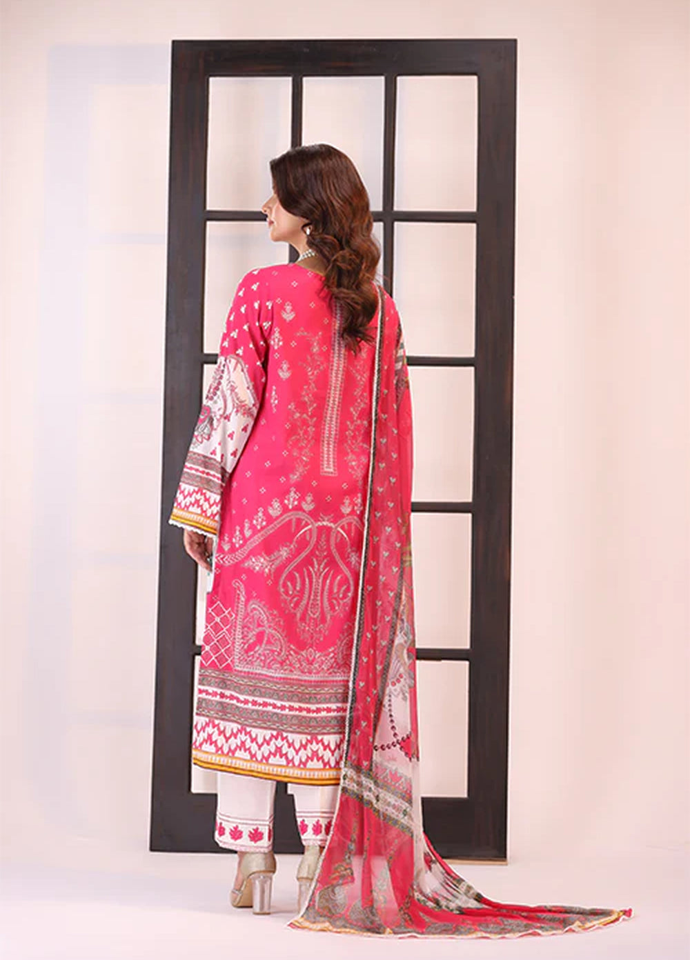 La Elise Women Unstitched Embroidered Lawn 3 Piece Suit 0001207 Sarah - Festive Collection