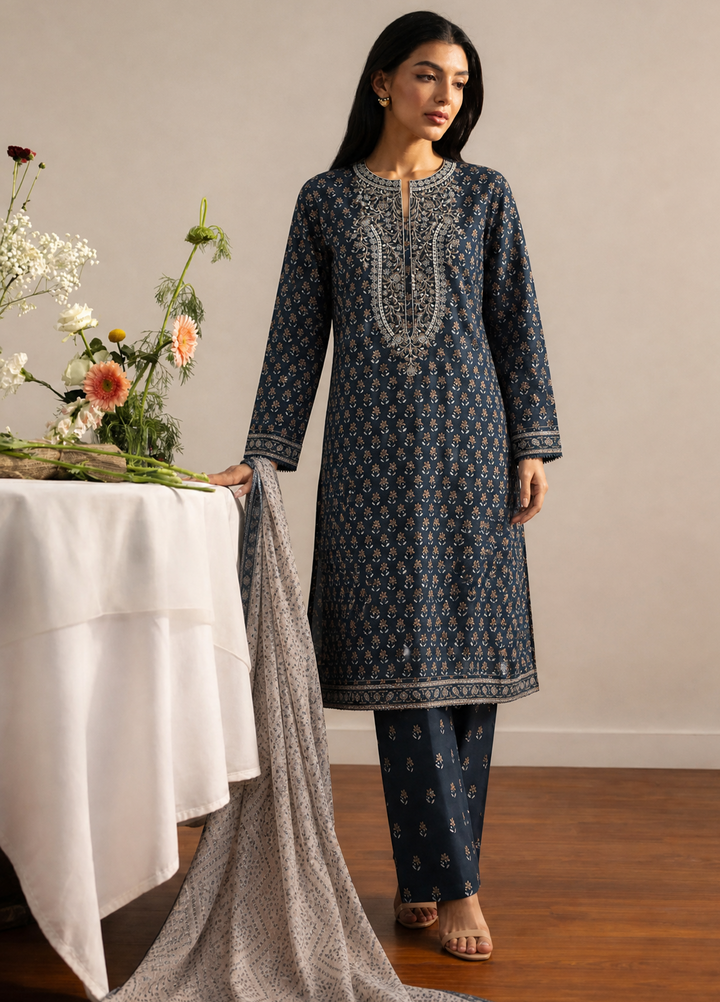 Daily Wear by HZ Textiles Unstitched Embroidered Lawn 3 Piece Suit PDW - 3311 Casual Collection