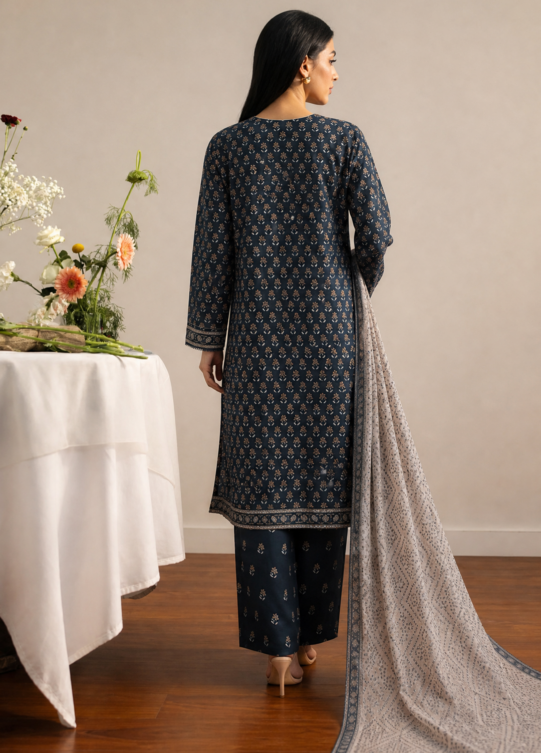 Daily Wear by HZ Textiles Unstitched Embroidered Lawn 3 Piece Suit PDW - 3311 Casual Collection