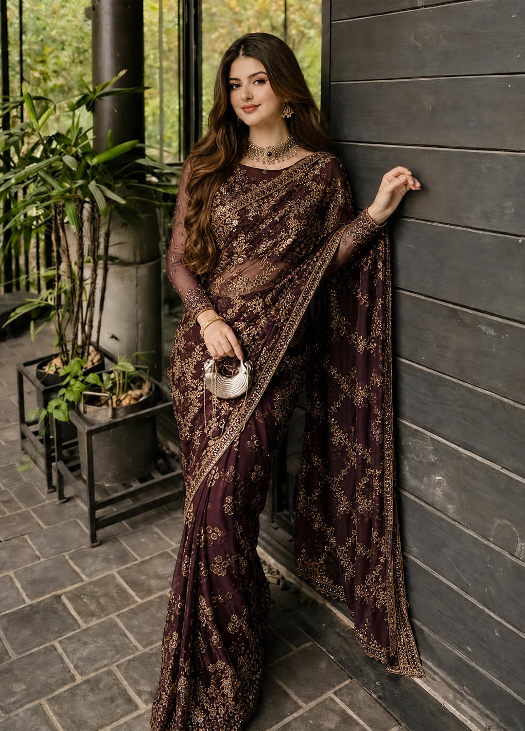 Riwayat by Zarif Unstitched Embroidered Net 4 Piece Suit ZR26URN ZRF-RC-07 BAZM - Festive Collection