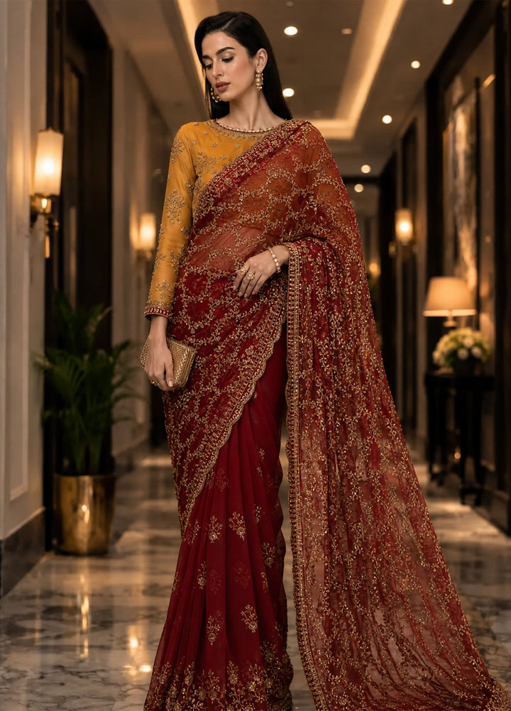 Riwayat by Zarif Unstitched Embroidered Net 4 Piece Suit ZR26URN ZRF-RC-08 ASTRA - Festive Collection
