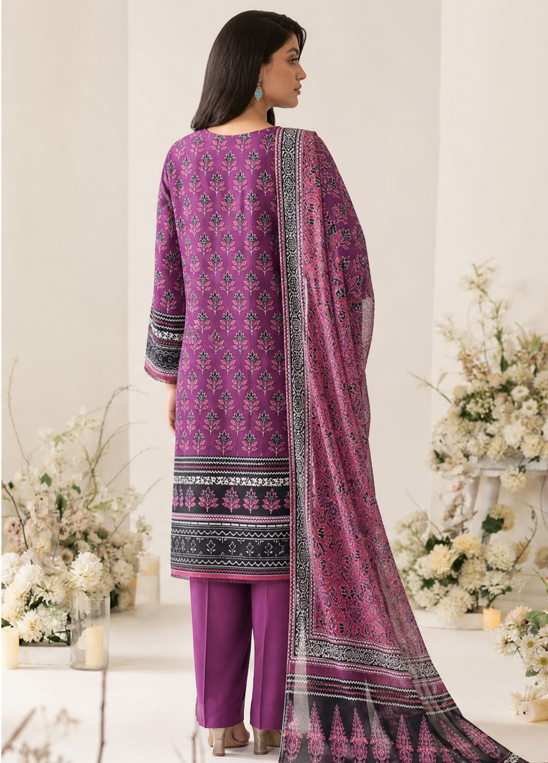 Platinum Jaipuri by HZ Textiles Unstitched Printed Lawn 3 Piece Suit PJB - 3240 Casual Collection