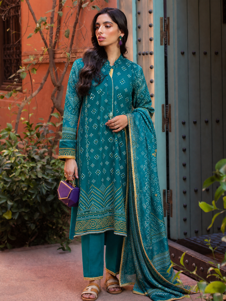La Elise Women RTW Embroidered Lawn 3 Piece Suit 0000603 Zoya - Casual Collection