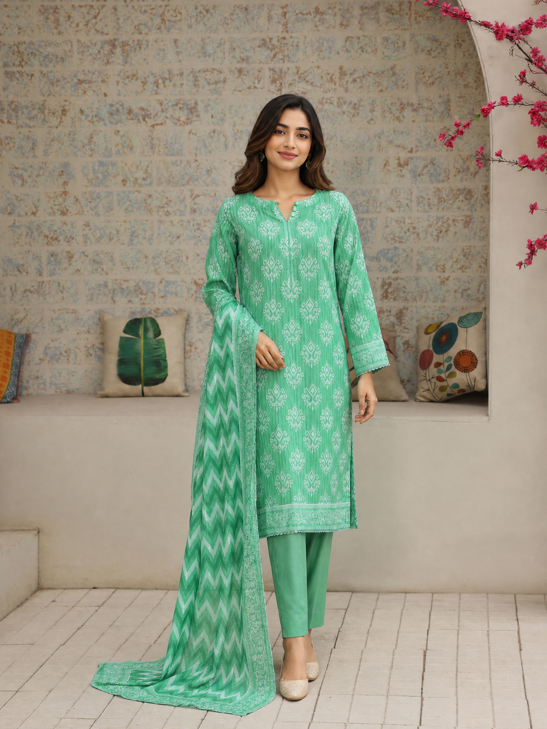 Nayab by HZ Textiles Unstitched Printed Cotton Lawn 3 Piece Suit HZ28UN NPC-01 - Casual Collection