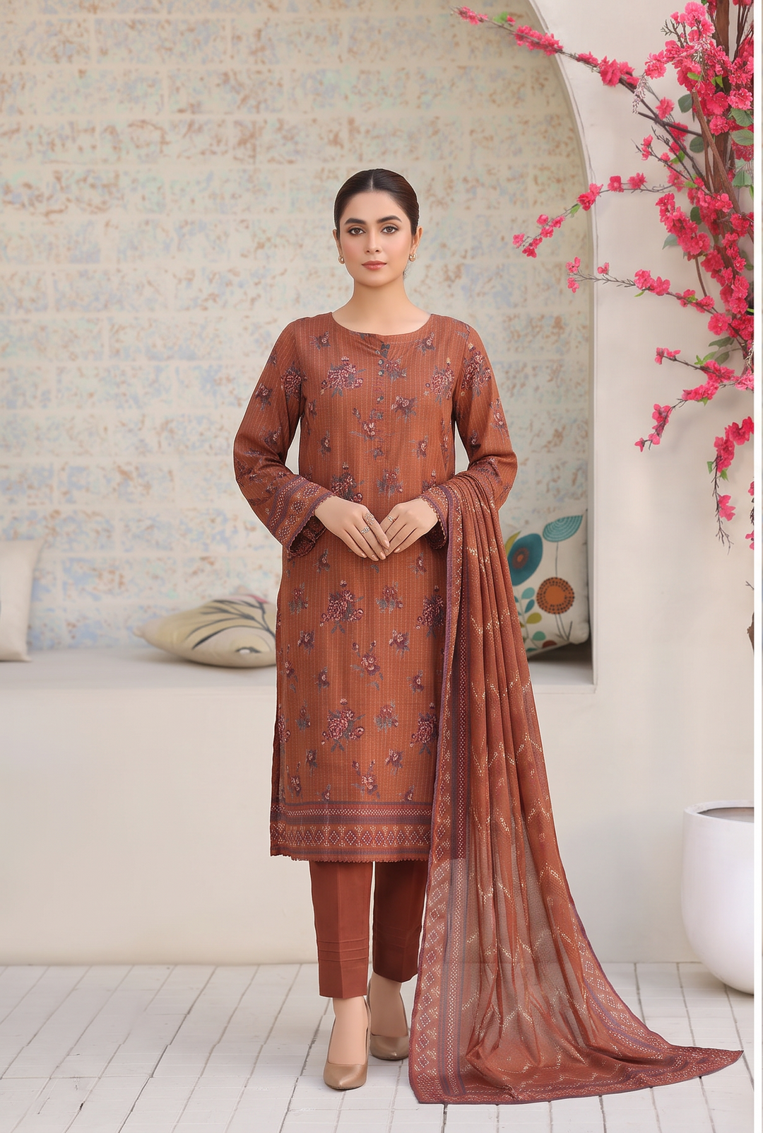 Nayab by HZ Textiles Unstitched Printed Cotton Lawn 3 Piece Suit HZ28UN NPC-08 - Casual Collection