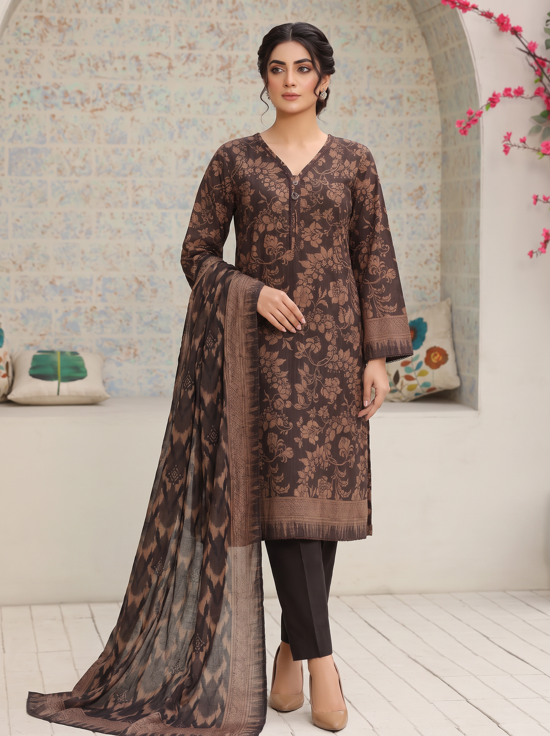 Nayab by HZ Textiles Unstitched Printed Cotton Lawn 3 Piece Suit HZ28UN NPC-10 - Casual Collection