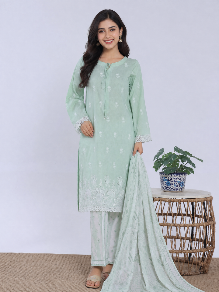 HZ Textiles RTW Embroidered Cross Hatch 3 Piece Suit HZ26PCL Sbe-3P-084 - Casual Collection