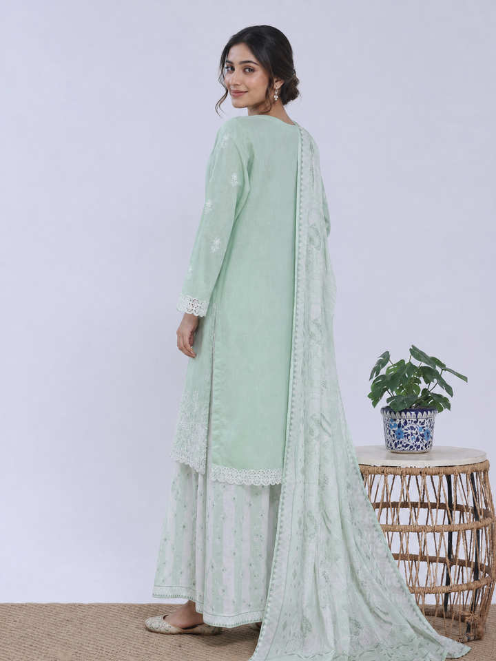 HZ Textiles RTW Embroidered Cross Hatch 3 Piece Suit HZ26PCL Sbe-3P-084 - Casual Collection