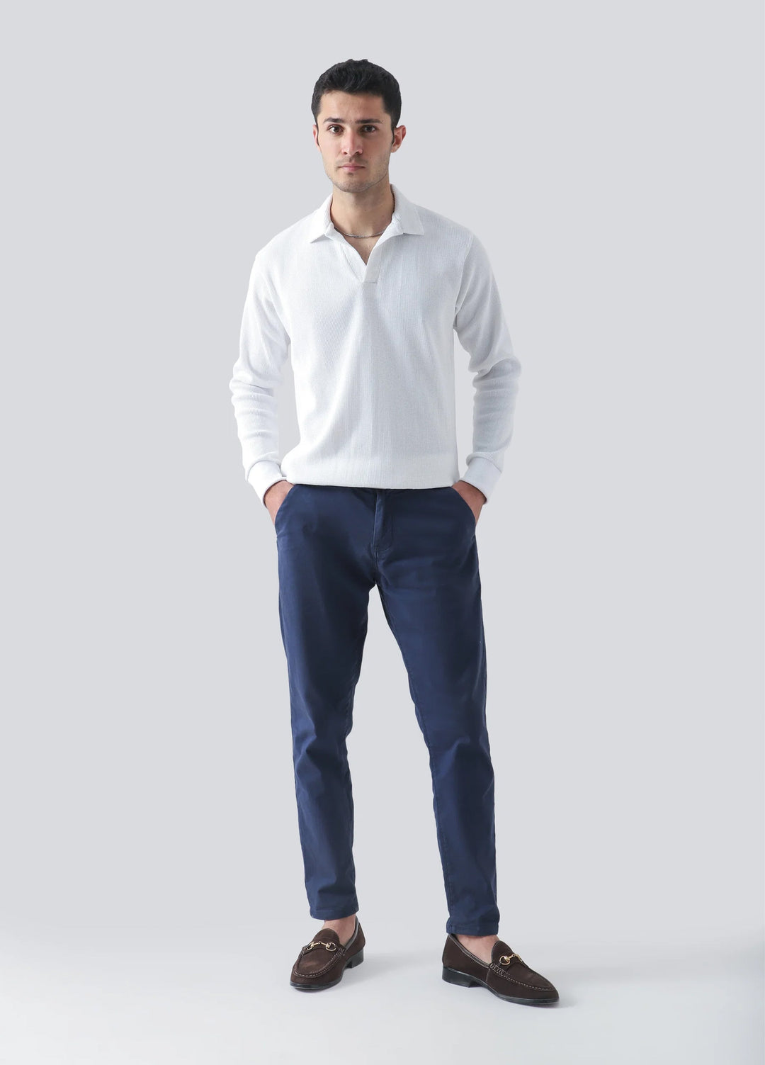Zenetti Mens RTW Solids Cotton Polo Brilliant White WZ-001 - Casual Collection