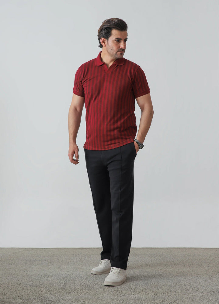 Zenetti Mens RTW Solids Cotton Polo Maroon WZ-004 - Casual Collection