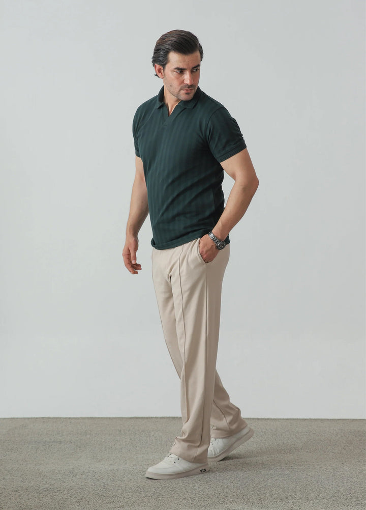 Zenetti Mens RTW Solids Cotton Trouser Beige WZ-006 - Casual Collection