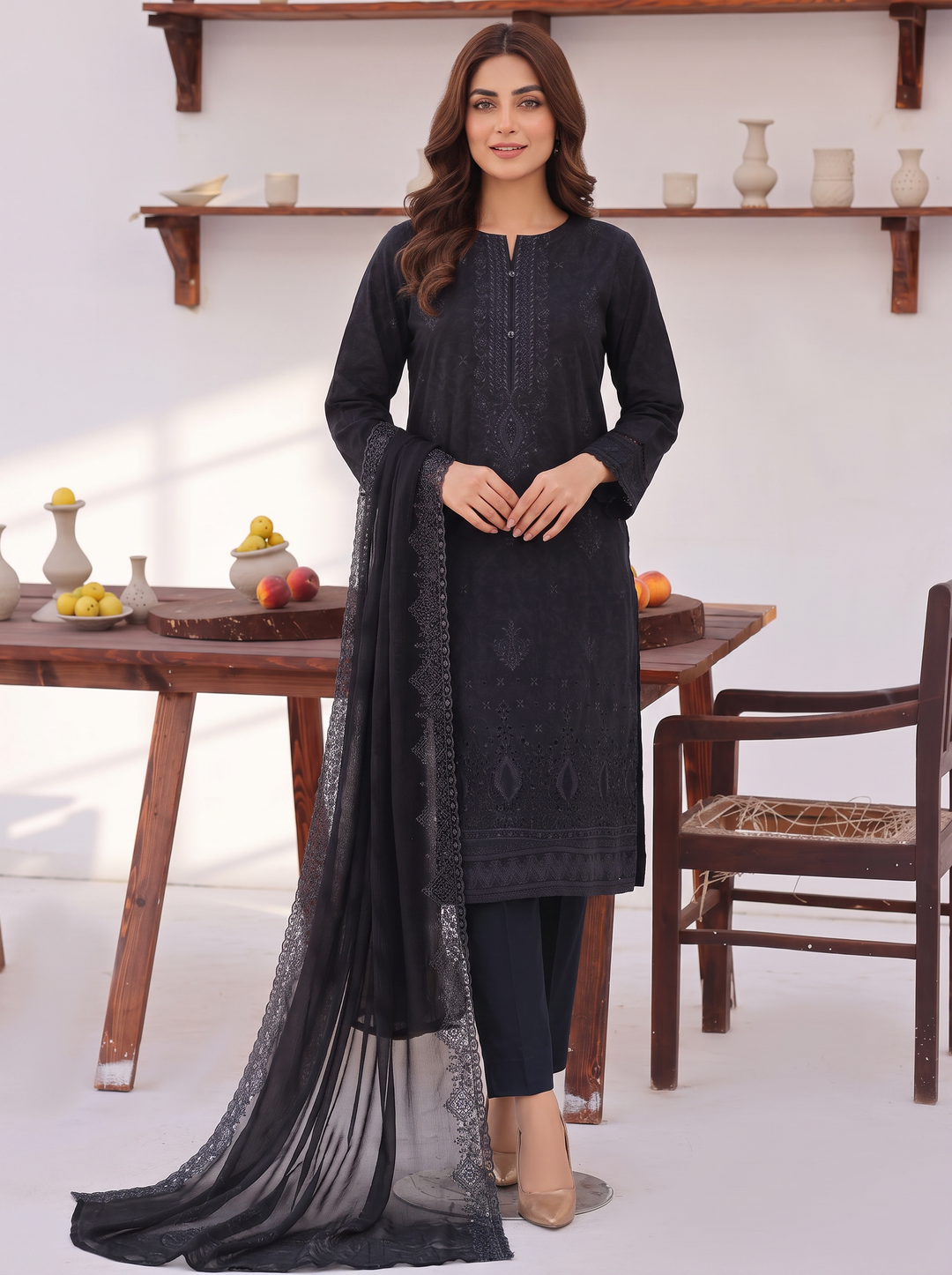 Premium Venice by HZ Textiles Unstitched Embroidered Lawn Cotton 3 Piece Suit PVE-3116 Casual Collection