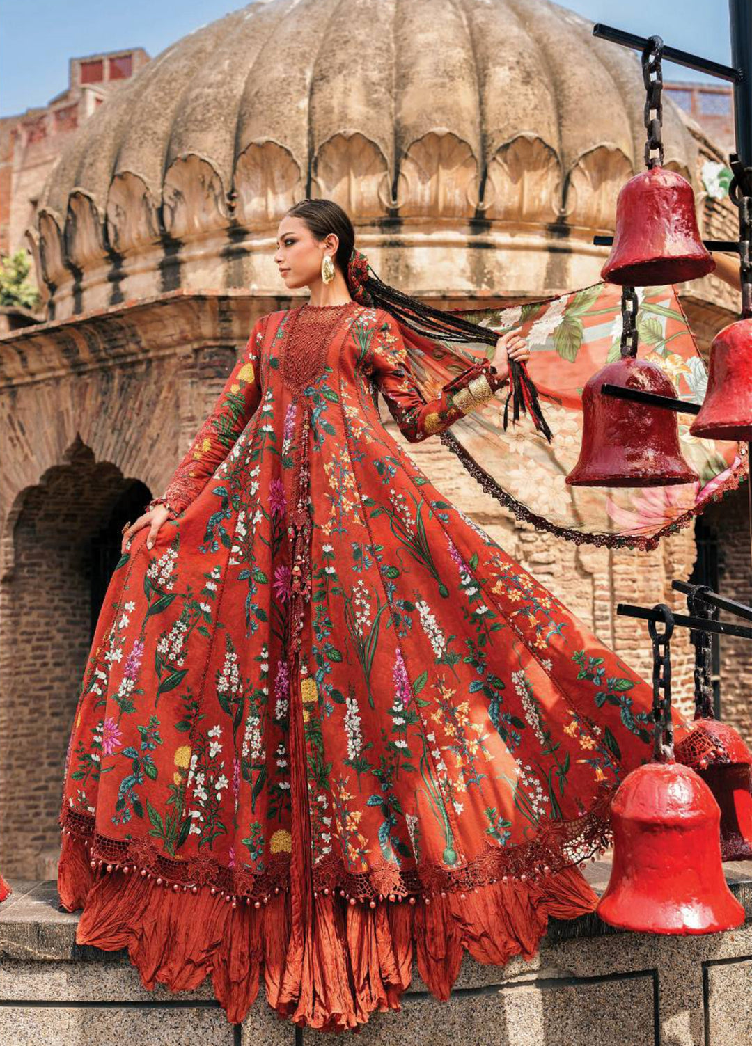 M Prints by Maria B Unstitched Printed Cambric 3 Piece Suit MB26UPC 6B - Casual Collection