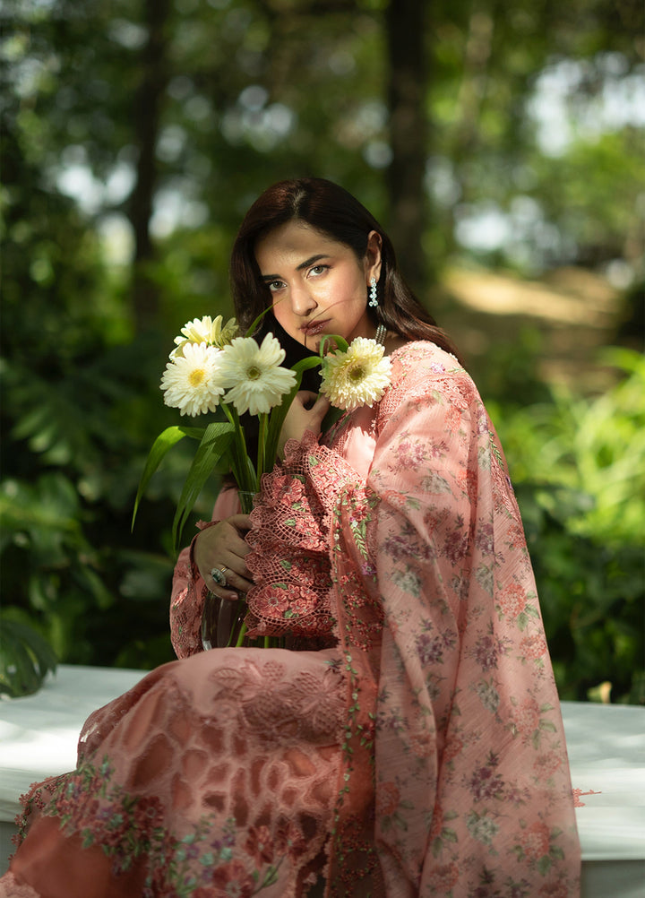 Elaf Premium Unstitched Embroidered Lawn 3 Piece Suit EL26ULF Endless Love ELQ-5A - Festive Collection