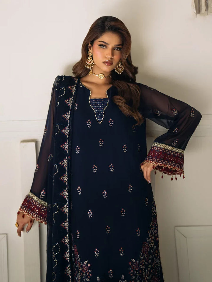 Salitex Unstitched Embroidered Chiffon 3 Piece Suit SUNS8CH510 Festive Collection