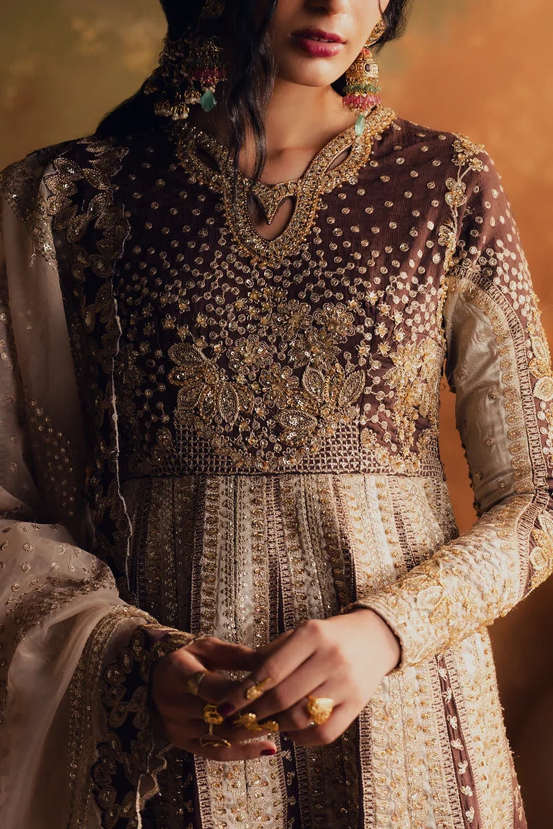 Jahan Ara by Zarposh Unstitched Embroidered Raw Silk 2 Piece Suit ZP26UWJ Parisa - Wedding Collection