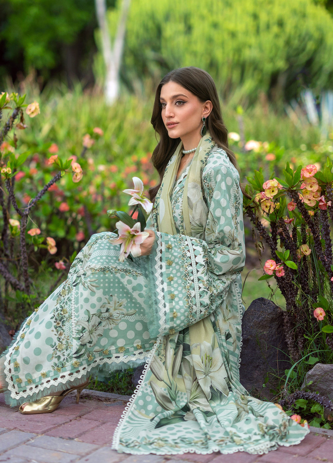 Bridgerton by Elaf Unstitched Printed Lawn 3 Piece Suit EL26ULB EPB-5B - Summer Collection
