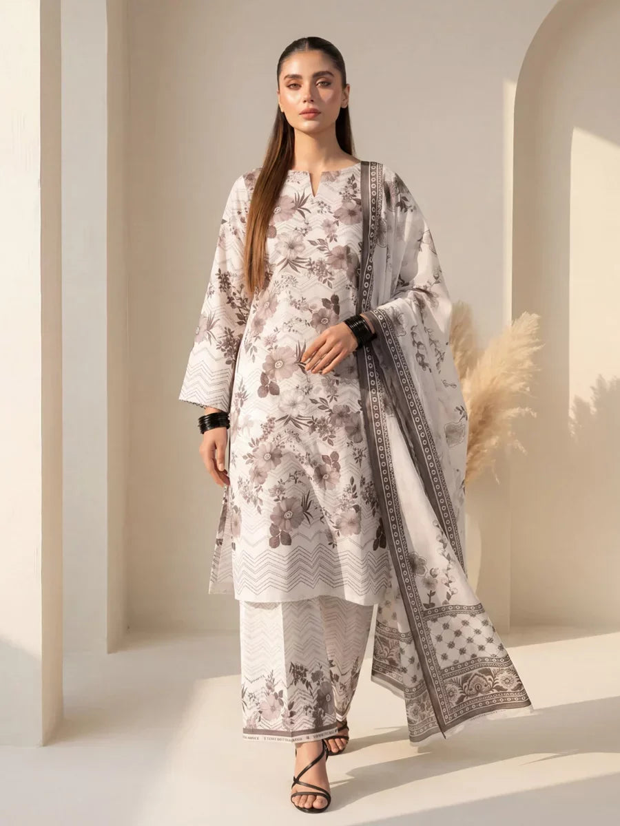Salitex Unstitched Printed Lawn Silk 3 Piece Suit SUNS7ASI418 Casual Collection