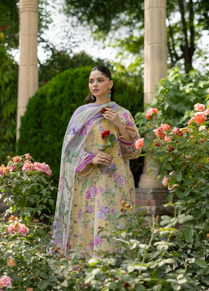 Signature by Elaf Unstitched Embroidered Lawn 3 Piece Suit EL26USLE Stella ESG-7A - Eid Collection