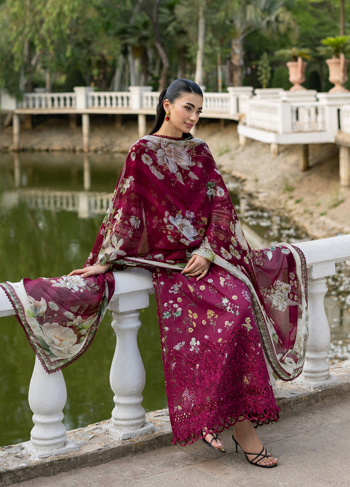 Signature by Elaf Unstitched Embroidered Lawn 3 Piece Suit EL26USLE Nora ESG-2A - Eid Collection