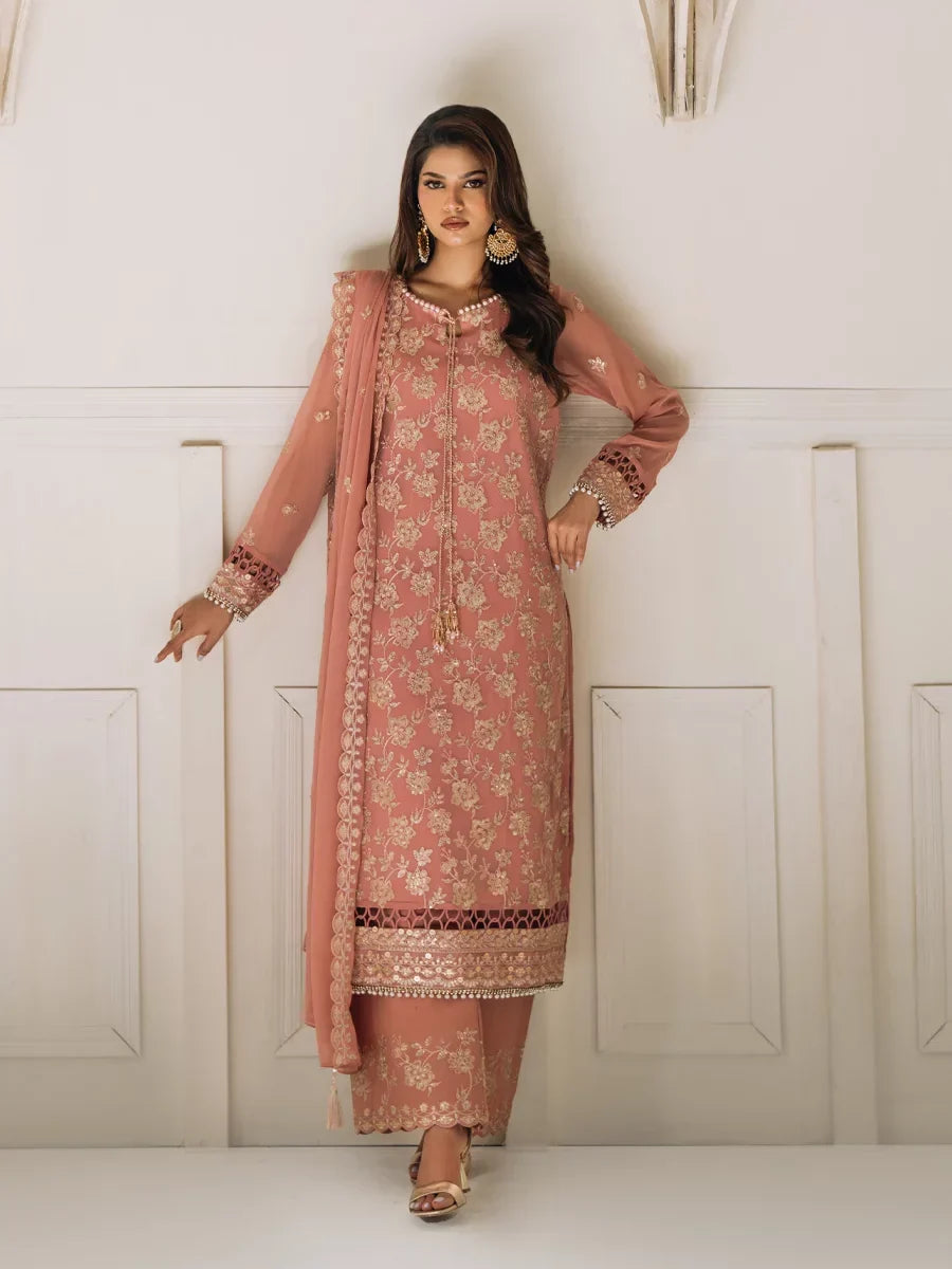 Salitex Unstitched Embroidered Chiffon 3 Piece Suit SUNS8CH506 Festive Collection