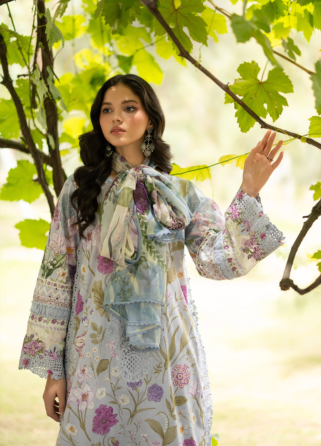 Signature by Elaf Unstitched Embroidered Lawn 3 Piece Suit EL26USLE Ariana ESG-5A - Eid Collection