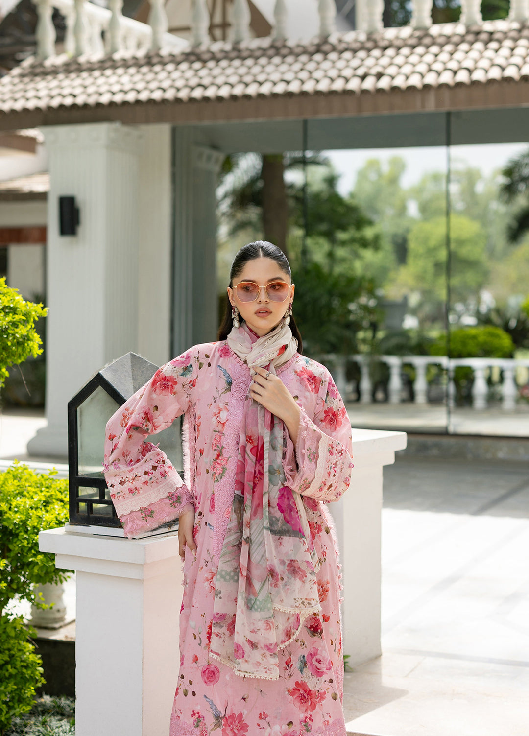 Signature by Elaf Unstitched Embroidered Lawn 3 Piece Suit EL26USLE Mira ESG-4B - Eid Collection