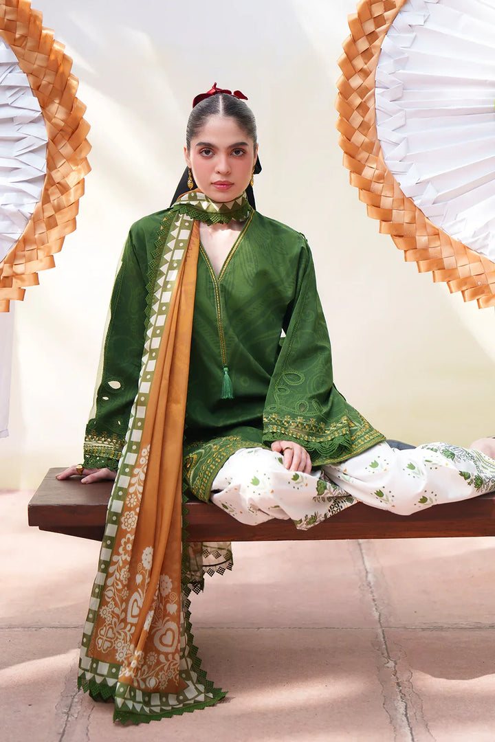 Laanem by Saira Rizwan Unstitched Embroidered Lawn 3 Piece Suit SR26ULL ELOWEN-A - Summer Collection