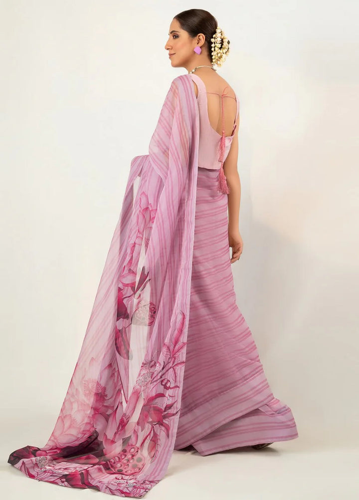 Imran Aftab RTW Printed Chiffon Saree IASC 12 - Festive Collection