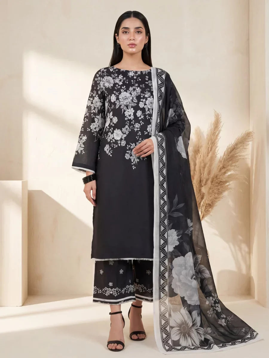 Salitex Unstitched Printed Lawn Silk 3 Piece Suit SUNS7ASI417 Casual Collection