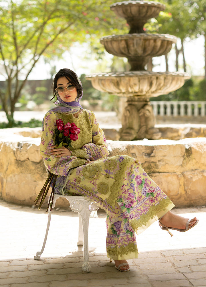 Signature by Elaf Unstitched Embroidered Lawn 3 Piece Suit EL26USLE Olivia ESG-8A - Eid Collection