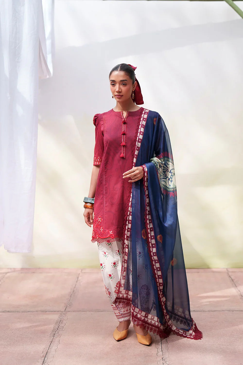 Laanem by Saira Rizwan Unstitched Embroidered Lawn 3 Piece Suit SR26ULL ELOWEN-B - Summer Collection