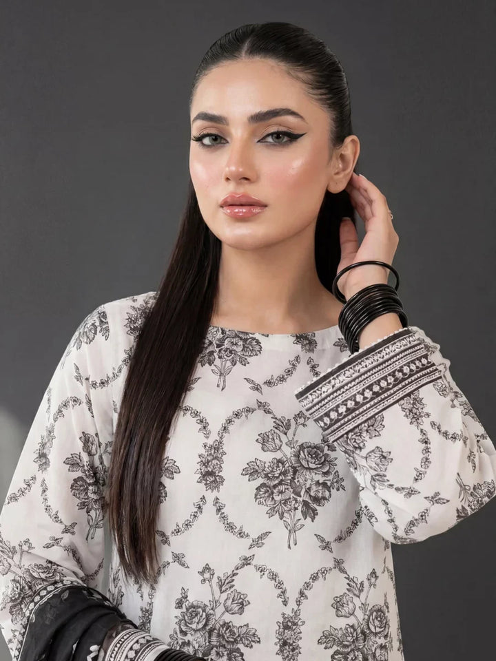 Salitex Unstitched Printed Lawn Silk 3 Piece Suit SUNS7ASI412 Casual Collection